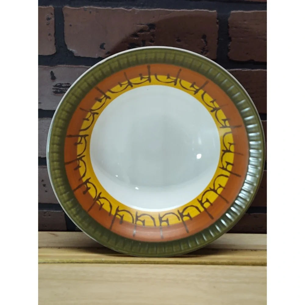 Vtg 70s 80s Casual Ceram Stoneware Serving Bowl Galaxy